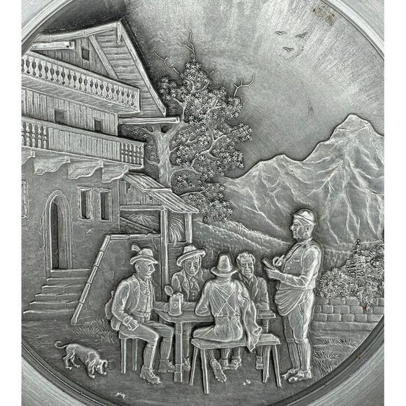 Zinn-Becker Decorative Pewter Plate Schwarzwald The Black Forest - Picture 5 of 7